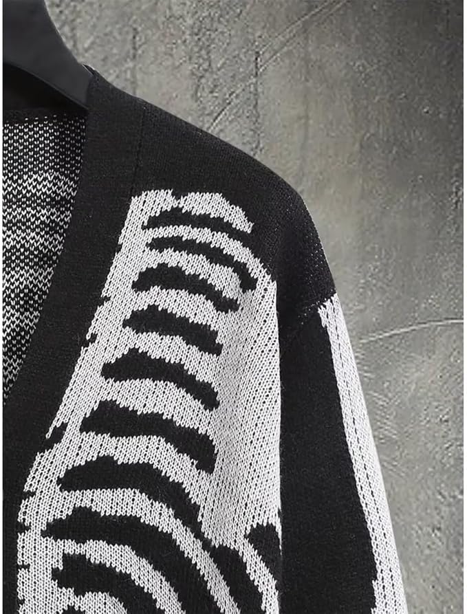 Skeleton Print Cardigan
