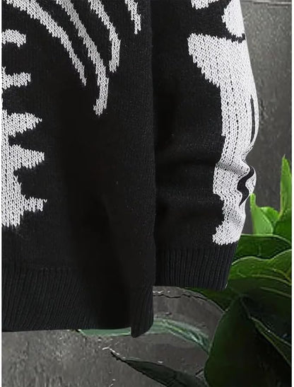 Skeleton Print Cardigan