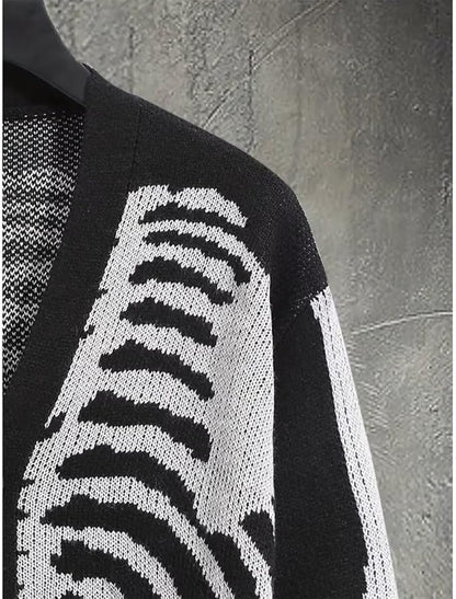 Skeleton Print Cardigan