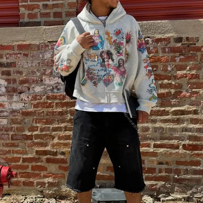 He Has Risen Cropped Zip-Up