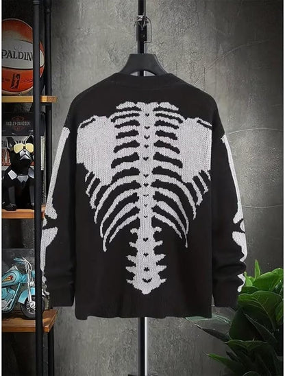 Skeleton Print Cardigan