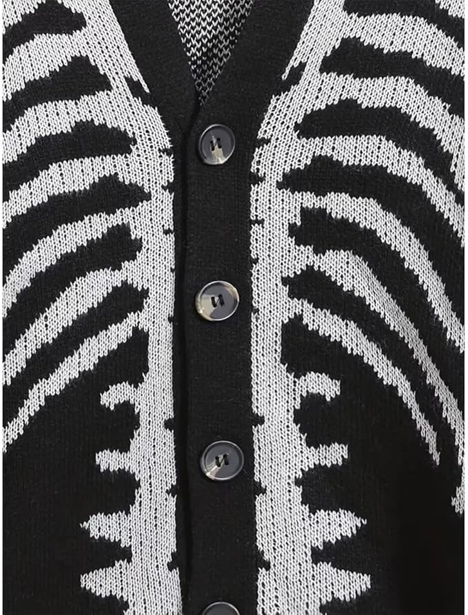 Skeleton Print Cardigan