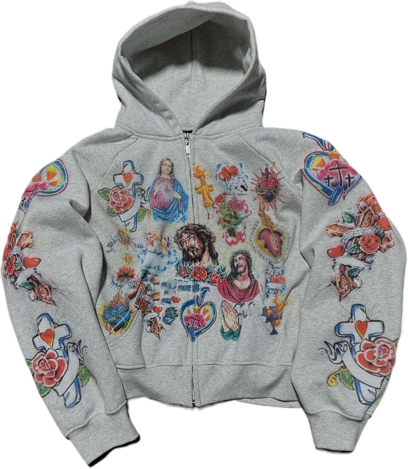 He Has Risen Cropped Zip-Up