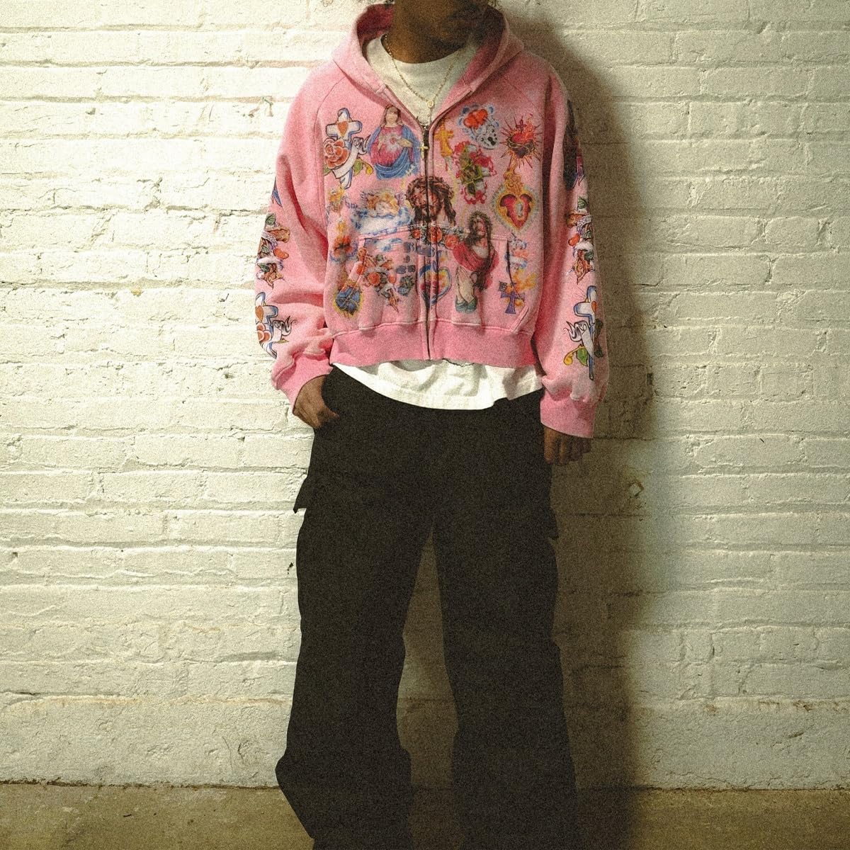 He Has Risen Cropped Zip-Up