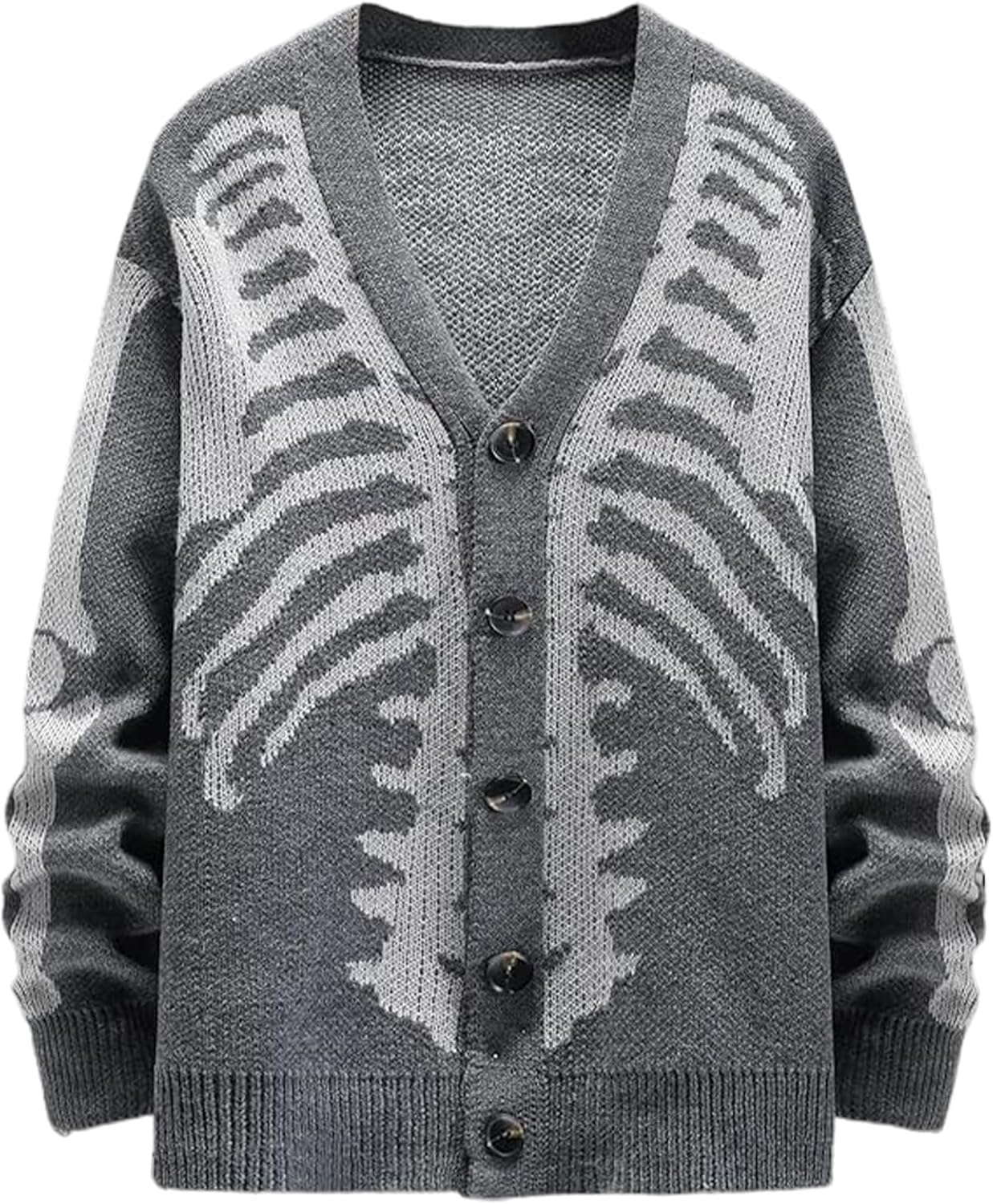 Skeleton Print Cardigan